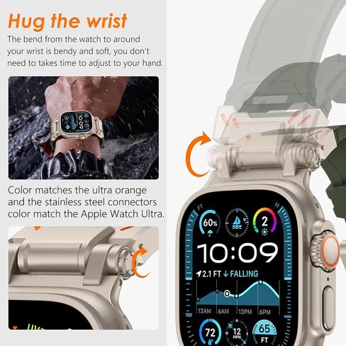 FULLIFE Designed for Apple Watch Band Apple Watch Ultra 3/2/1 49mm for Men in Kuwait