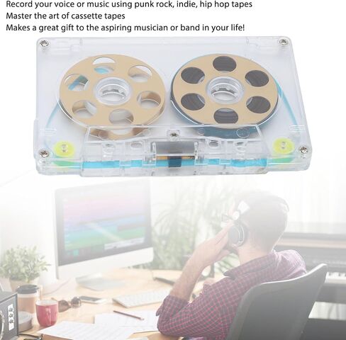Reel to Reel Blank Audio Cassette Tape, 46 Minute Audio Cassette Tape, Blank Cassette Recording Tapes, Clear Audio Cassette Tape Colored Cassettes Tapes for Music Recording in Saudi Arabia