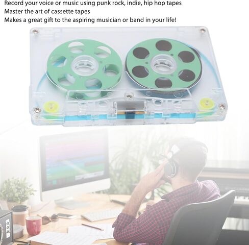 Reel to Reel Blank Audio Cassette Tape, 46 Minute Audio Cassette Tape, Blank Cassette Recording Tapes, Clear Audio Cassette Tape Colored Cassettes Tapes for Music Recording in Saudi Arabia