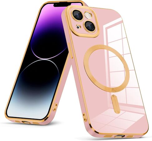 حافظة مغناطيسية لهاتف iPhone 13، حافظة فاخرة وناعمة من مادة TPU مغناطيسية مضادة للخدش ومضادة للأصفر، حافظة لامعة مقاومة للصدمات لهاتف iPhone 13، أزرق (7-11) in Saudi Arabia