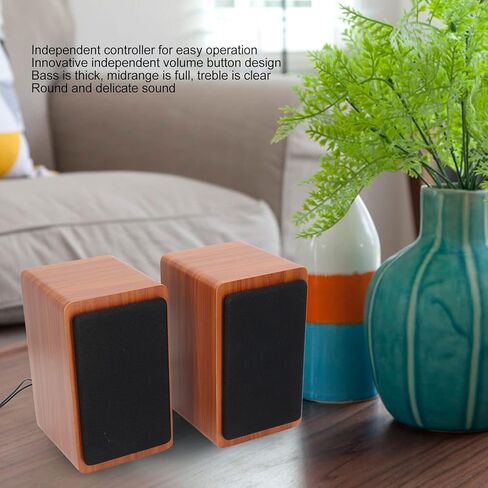 مكبرات صوت الكمبيوتر Sanpyl، مضخم صوت سطح المكتب USB بلوتوث سلكي، مع مكبر صوت اهتزاز كامل المدى بقطر كبير، لأجهزة الكمبيوتر الشخصية وأجهزة الكمبيوتر المحمولة والهواتف المحمولة وMP3 وMP4 وDVD (الجوز) in Kuwait