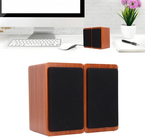 مكبرات صوت الكمبيوتر Sanpyl، مضخم صوت سطح المكتب USB بلوتوث سلكي، مع مكبر صوت اهتزاز كامل المدى بقطر كبير، لأجهزة الكمبيوتر الشخصية وأجهزة الكمبيوتر المحمولة والهواتف المحمولة وMP3 وMP4 وDVD (الجوز) in Kuwait