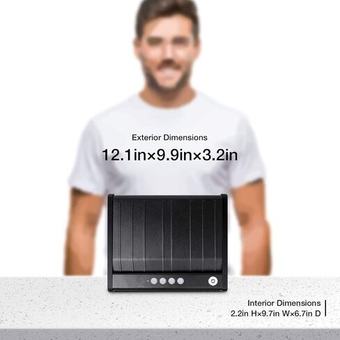 awesafe Gun Safe, Updated Biometric Gun Safe for Pistols, Quick Access Pistol Safe Fingerprint Handgun Safe with Keys and Keypad, Beside Gun Lock Box for Home (Keypad Only) in Saudi Arabia
