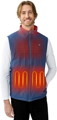 ORORO Men's Heated Quilted Vest with Battery Pack, Lightweight Quilted Heating Vest in Kuwait