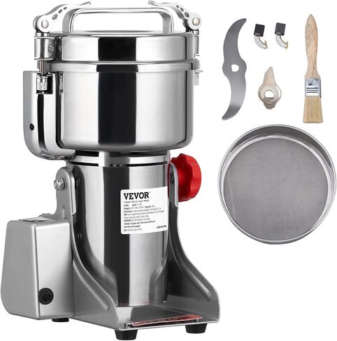 VEVOR 2500g Electric Grain Mill Grinder,Stainless Steel Swing Type Pulverizer Machine,3750W High-Speed Commercial Grinders,for Cereals Dry Grains Coffee Corn Pepper in Saudi Arabia