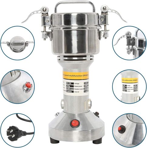 مطحنة حبوب YaeMarine 150 جرام، مطحنة كهربائية عالية السرعة من الفولاذ المقاوم للصدأ، مطحنة التوابل وحبوب الذرة ومسحوق دقيق الذرة (سعة، 150 جرام) in Kuwait