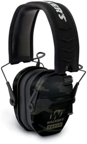 Walkers Razor Slim Electronic Hearing Protection Muffs with Sound Amplification and Suppression and Shooting Glasses Kit in Kuwait