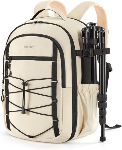 BAGSMART Small Camera Backpack, DSLR SLR Small Camera Bag Fits 13 Inch Laptop, Camera Backpack with Rain Cover & Tripod Holder in Saudi Arabia
