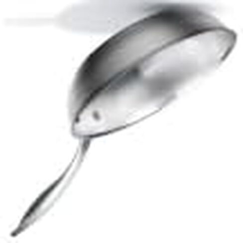 وعاء AMZCHEF من الفولاذ المقاوم للصدأ مقاس 9.5 بوصة، قلي بقاعدة مسطحة، سهل التنظيف in Kuwait