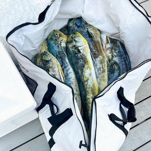 حقيبة السمك المعزولة من بافلو جير، قاعدة مسطحة، 48 × 20 × 11 بوصة، حقيبة مقاومة للماء لقتل الأسماك، تحافظ على برودة وطازجتك طوال اليوم in Kuwait