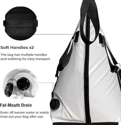 حقيبة السمك المعزولة من بافلو جير، قاعدة مسطحة، 48 × 20 × 11 بوصة، حقيبة مقاومة للماء لقتل الأسماك، تحافظ على برودة وطازجتك طوال اليوم in Kuwait