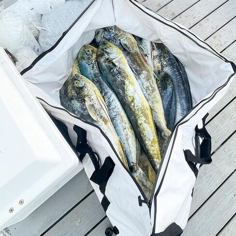 حقيبة السمك المعزولة من بافلو جير، قاعدة مسطحة، 48 × 20 × 11 بوصة، حقيبة مقاومة للماء لقتل الأسماك، تحافظ على برودة وطازجتك طوال اليوم in Kuwait