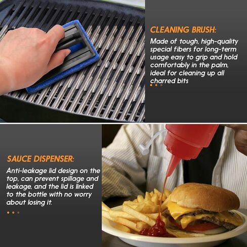 Griddle Accessories Kit, 8pcs Blackstone Accessories Kit for Blackstone and Camp Chef, Professional Griddle Accessories Kit with Spatula & Carry Bag for Great for Outdoor BBQ, Teppanyaki and Camping in Saudi Arabia