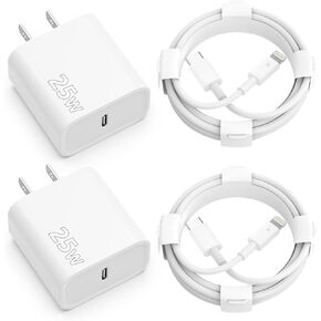 USB C Charger iPhone Charger Fast Charging 2Pack 20W Type C Wall Charger Block with 6FT Long USB C to Lightning Cable Compatible with for iPhone 14Pro/13 Pro/12/12 Pro Max/11/XS Max/XS/XR/X/8
