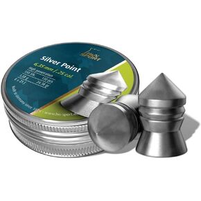 H&N Silver Point .25 Cal, 24.38 Grains, Pointed, 150ct