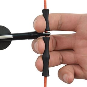 Archery Bowstring Finger Saver Quick Shot Finger Guard for Hunting or Bowfishing Black Non Glove