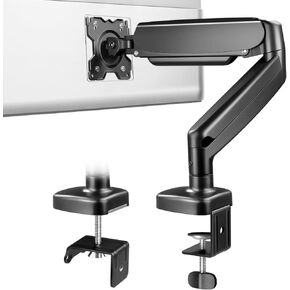KKTONER Single Monitor Mount 13-32 inch Monitor Arm Adjustable Stand Desk Mount with C-Clamp LCD Computer Monitors Vesa Holds up 17.6lbs