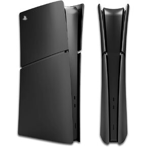 PEYANZ Faceplate for PS5 Slim (Digital Edition), Cover Plate, ABS Shell, Anti-Scratch Skin, Dustproof, with Extra 2 Controller Silicone Covers (Grey)