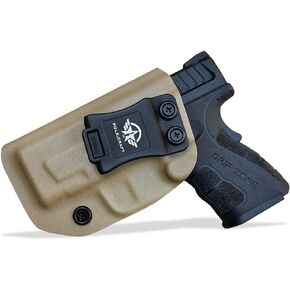 IWB Kydex Holster Custom Fits: Springfield XD MOD .2 3" Sub-Compact 9MM / .40 S&W Pistol - Inside Waistband - Adj. Cant Retention - Cover Mag-Button - No Wear - No Jitter