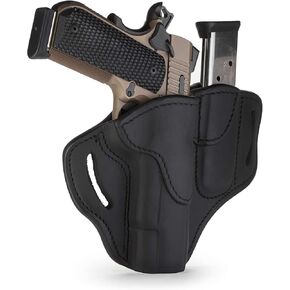 1791 GunLeather Combo 1911 Holster and Mag Pouch, Right Hand OWB Leather Gun and Mag Holster for Belts fits All 1911 Models with 4" and 5" Barrels