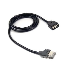 Car 4Pin Female to USB Female Adaptor Cable Media Central Unit USB Interface Adapter Compatible with Kia Elantra Hyundai Tucson