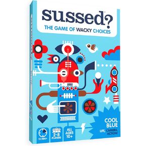 SUSSED The Wacky ‘What Would You Do?’ Card Game - Stocking Stuffer for Teens, Boys, Girls - Social Fun for Kids Ages 10+ & Adults - Great Conversation Starter - Cool Blue Deck