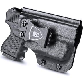 WARRIORLAN Compatible with Glock 26 w/TLR-6 Holster, IWB Kydex Holster Fit Glock 26/27/28/33 w/TLR6 Laser Light, Inside Waistband Concealed Carry Holster, Adj. Cant & Retention, Right/Left Hand