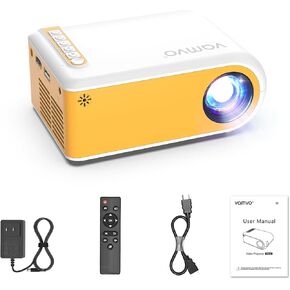 vamvo Mini Portable Projector Small Video Projector for Home Theater Projector, Outdoor Projector Movie use in Camping, Videos Can Be Easily Mirrored Directly to Projector