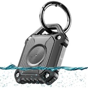 Airtag Holder 4 Pack, IP68 Waterproof Air Tag. Holder Keychain,Hard TPU Airtag Keychain, 360° Full Protection, Apple Tag Holder with Key Ring for Apple Airtag.(Black 4 Pack)