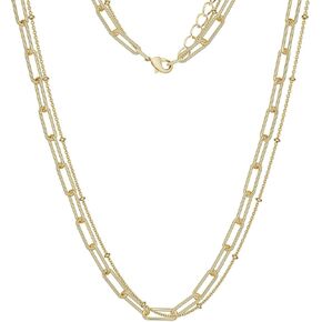 Lushboom 14K Gold Plated Dainty Cuban Choker Necklace Herringbone Snake Necklace Paperclip Chain Layered Necklaces for Women Jewelry Gifts