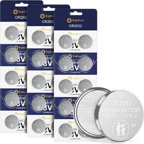 Brightown 20 Count CR2032 Lithium Coin Cell Battery, 3V Blister Packed CR2032 Button Battery for Small Devices, Long Lasting Power, 8-Year Storage Shelf Life, Child Secure Packaging, Pack of 20…