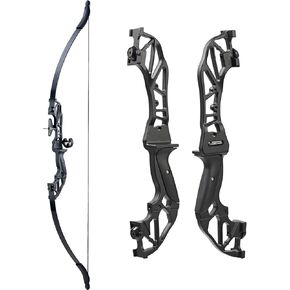 TOPARCHERY Archery Takedown Recurve Bow Hunting Long Bow Alloy Riser for Outdoor Shooting Training- Right Hand - Draw Weight 30lbs 40lbs - with Arrow Sight, Arrow Brush