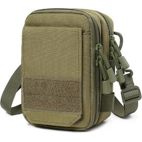 Tactical Molle Phone Pouch EDC Utility Belt Pouch Waist Bag with Shoulder Strap