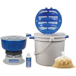 Frankford Arsenal Quick-N-EZ 220V Case Tumbler Kit for Cleaning and Polishing for Reloading,blue/gray