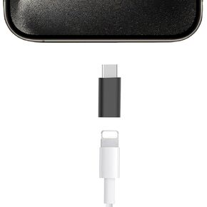 2 Pack Lightning to USB-C Adapter for Charging iPhone 15, Type-C Adapter for Lightning Cable, Lightning Male to Female, Fast Charging and Data Transfer, Compatible with Apple, Android, and More