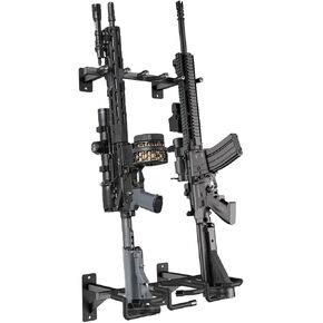Gun Rack Wall Mount 2x3-slot Gun Free-Standing Rifle Rack,Sturdy Metal Rifle Storage Holder,Wall Gun Rack Firearm Free-Standing Indoor Display Stand