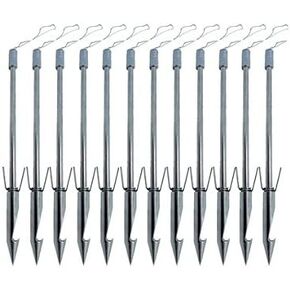 Stainless Steel Bow Fish Fishing Slingshot Broadheads Arrowhead Hunting Tips Points (Pack of 12)