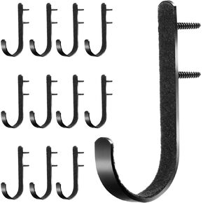 12 Pieces Metal Gun Racks Hooks Rifles Shotgun Hooks for Wall Mount Storage for Cabinets, Offices, Walls (Red Bronze)