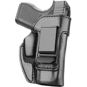 Handmade Leather Holster for Glock 43/ Glock 43X, Not Fit MOS G43X, Inside Waistband Concealed Carry IWB Holster for G43/G43X, Right Hand, Full Grain Leather Custom Made Holster