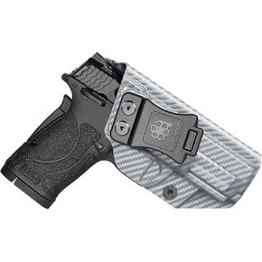 Amberide IWB & OWB KYDEX Holster Fit: Smith & Wesson M&P 380 Shield EZ Pistol, Inside Waistband Concealed Carry, Adjustable Cant & 'Posi-Click' Retention, USA Made by Amberide