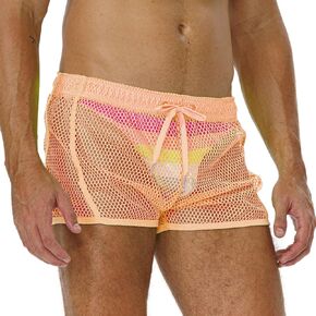 FIROTTII Mens Mesh Shorts Sexy Boxers See Through Boxers for Men