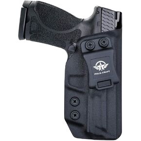 POLE.CRAFT M&P 2.0 Holster IWB Kydex Holster Fit: Smith & Wesson M&P 9mm M2.0 4"/4.25" Pistol with Thumb Safety - Inside Waistband Concealed - Cover Mag-Button - Widened Entrance - No Wear, No Jitter