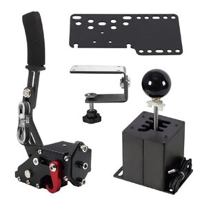 Dexepe PC USB Simulator Shifter 64 بت فرملة اليد مع المشبك متوافق مع ATS ETS Dust WRC Sim ألعاب السباق المتوافقة مع G29 G27 G25 G920 T300RS/GT عجلة القيادة التسلسلية H Gear Shifter 6+R نظام الكمبيوتر الأسود فقط in Kuwait