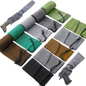 Moukeren 10 Pack Gun Sock and Rifle Sock Set Silicone Treated Gun Socks Rifle Sock Gun Flexible Gun Socks for Rifles Shotguns Pistol Handgun Grip Protection Tactical Accessories, 55.12, 15.75 Inch
