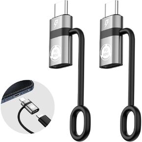 Lig-hti-ng to USB C Adapter, PD60W Quick Charge and Data USB C Male to i-O-S Female Adapter, Compatible with Phone 15/15Plus/15Pro, Does Not Support Headphones and OTG Functions, Silver Colour
