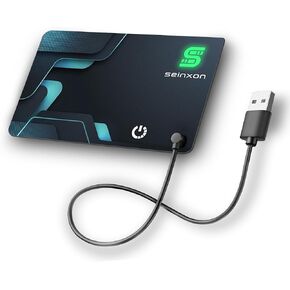 Wallet Finder RFID Blocking Card Rechargeable IP68 Item Tracker Works with Apple Find My APP & Network with Recharge Cable 2024 (iOS Only) Ultra
