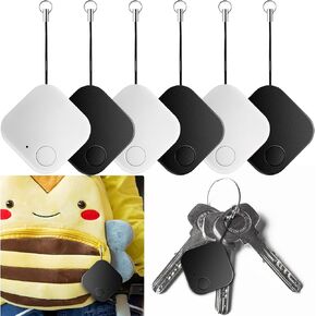 Flutesan 6 Pack Portable GPS Tracking Mobile Tracking Bluetooth Tracker Smart Anti Loss Device Waterproof Key Finder Locator Tracker for Kids Dog Pet Cat Wallet Keychain Luggage App Control with Rope