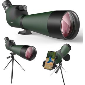 IBQ Spotting Scope, 20-60x85MM Spotting scopes for Target Shooting, Spotting scopes for Hunting, BAK4 High Definition Waterproof Spotter Scopes for Bird Watching,with Tripod