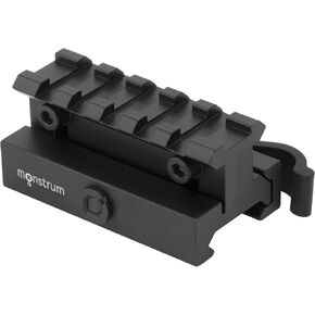 Monstrum Lockdown Series Adjustable Height Picatinny Riser Mount with Quick Release | 2.5 inch