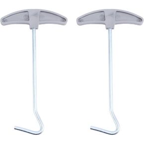 Leadigol 2PCS Tent Peg Extractor,Portable Camping Hooks Lifter Tent Peg Puller Staple Remover Hook for Tent Accessories